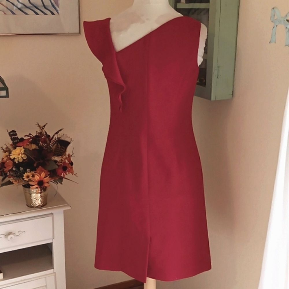Rickie Freeman for Teri Jon Red Ruffled Dress - Picture 7 of 12